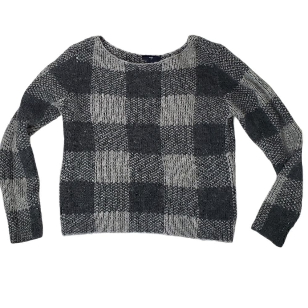 Gap Blurry Check Grey Sweater